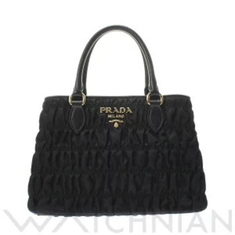 Prada Tessuto Gaufre Tote Shoulder Bag black